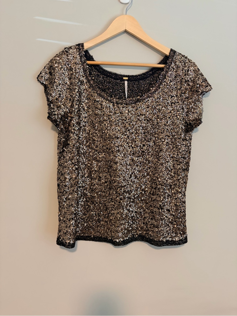 Free People Sequin Top with open back